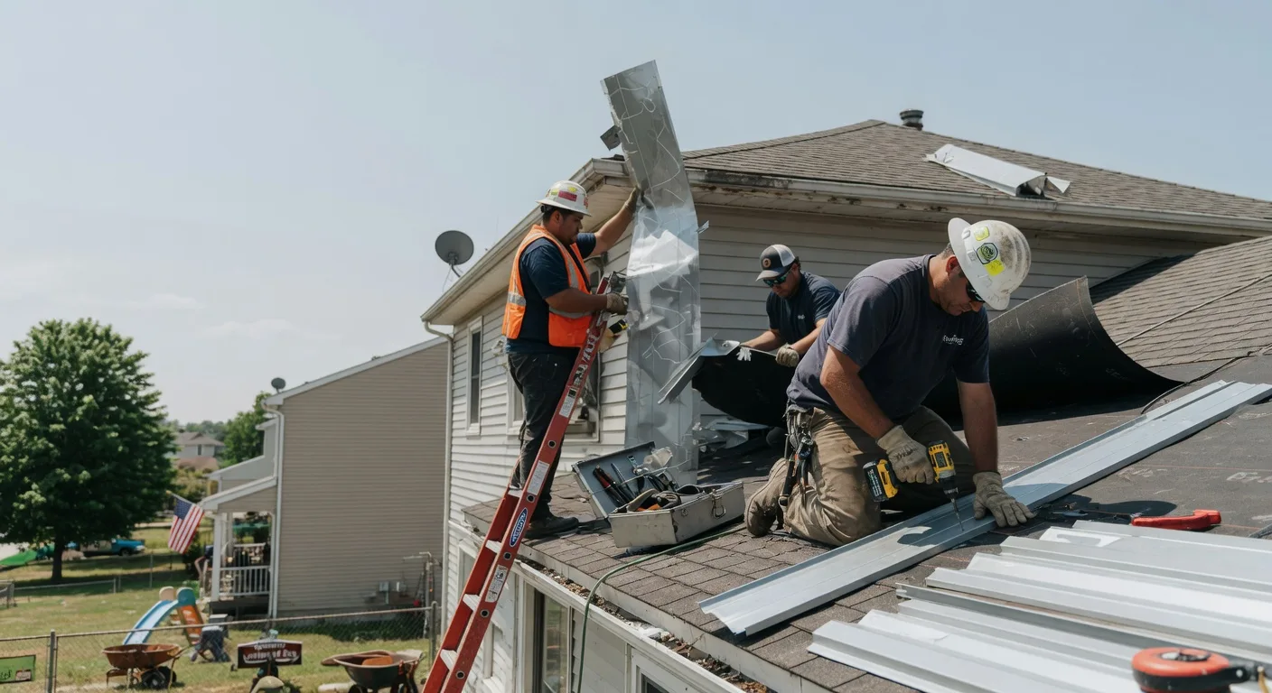 Storm Damage Metal Roof Repair in Coulterville, IL
